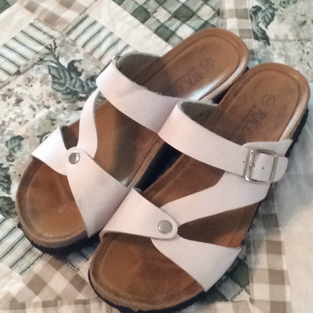 White sandals